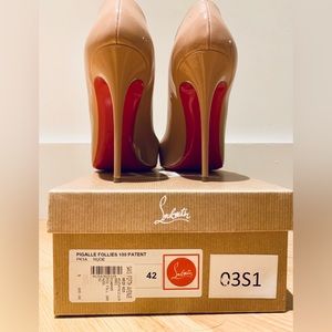 Christian Louboutin Pigalles Follies 100 Patent - Nude